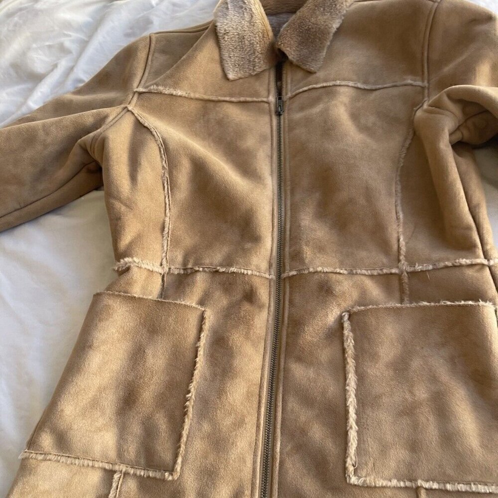 Vintage Louise Paris Women’s Brown Fur Multipocket Winter Jacket Sz M